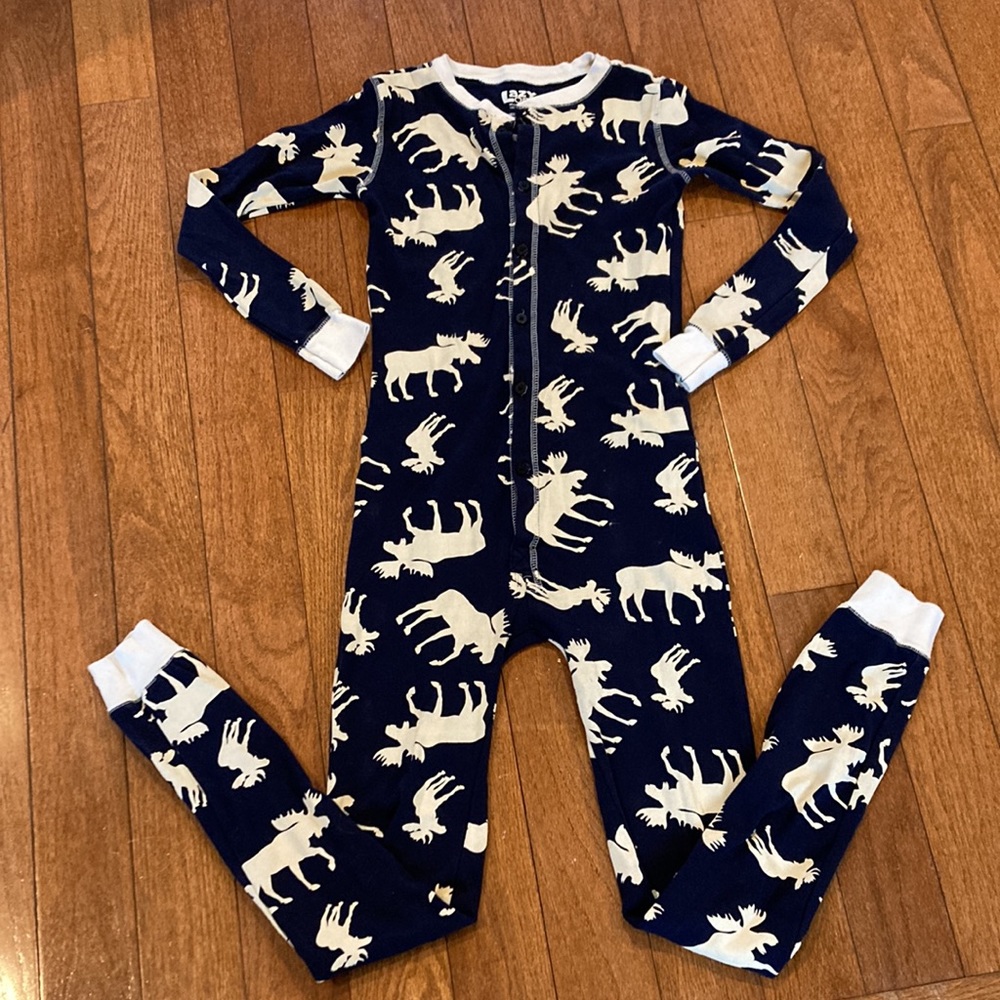 Lazy One Jackson Hole Moose Union Suit Flap Jack Pajamas - Y12